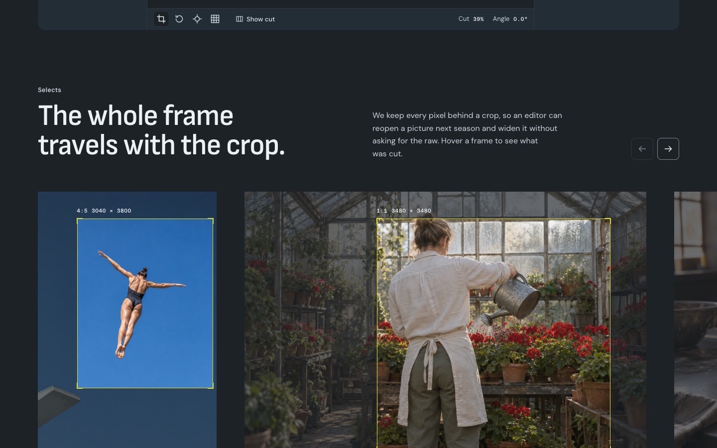 Keepframe, screen 3
