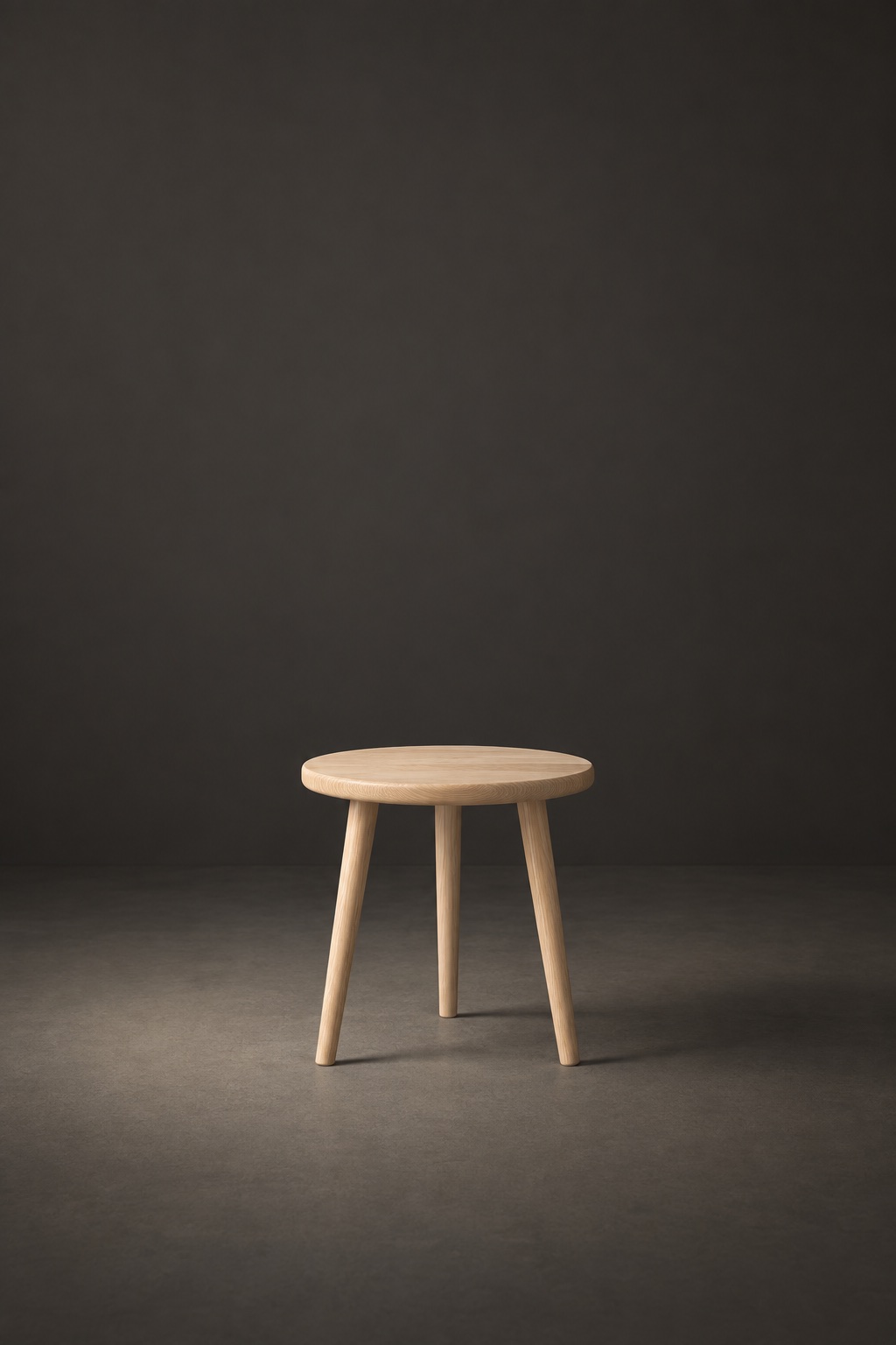 The Round Side Table from the front.