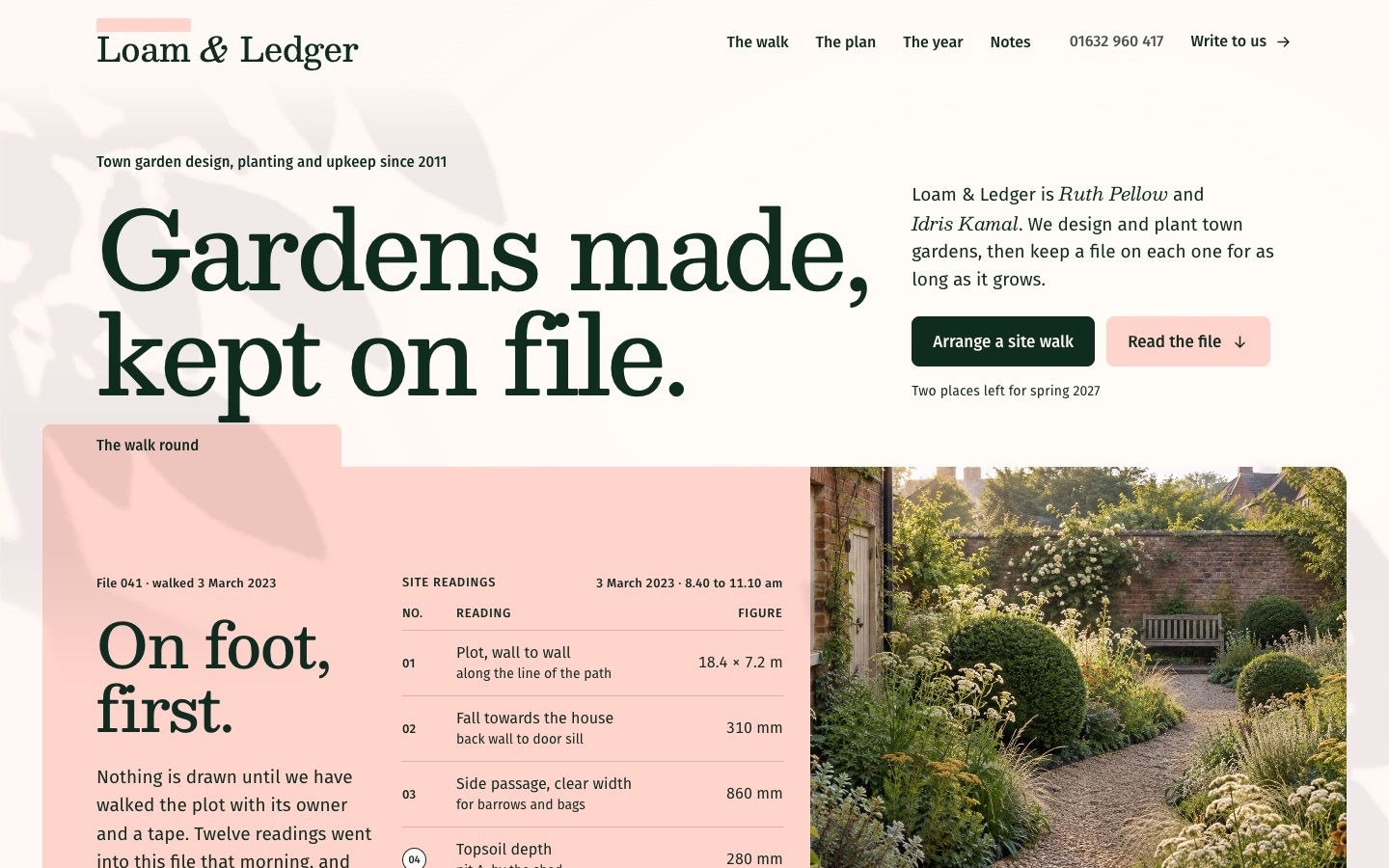 Loam & Ledger, screen 1