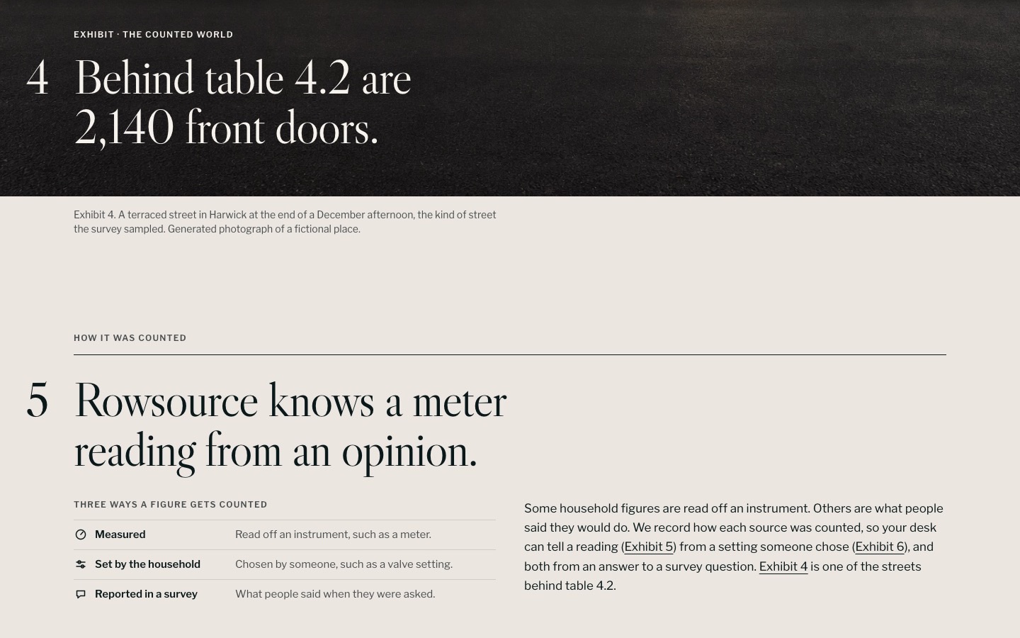 Rowsource, screen 7