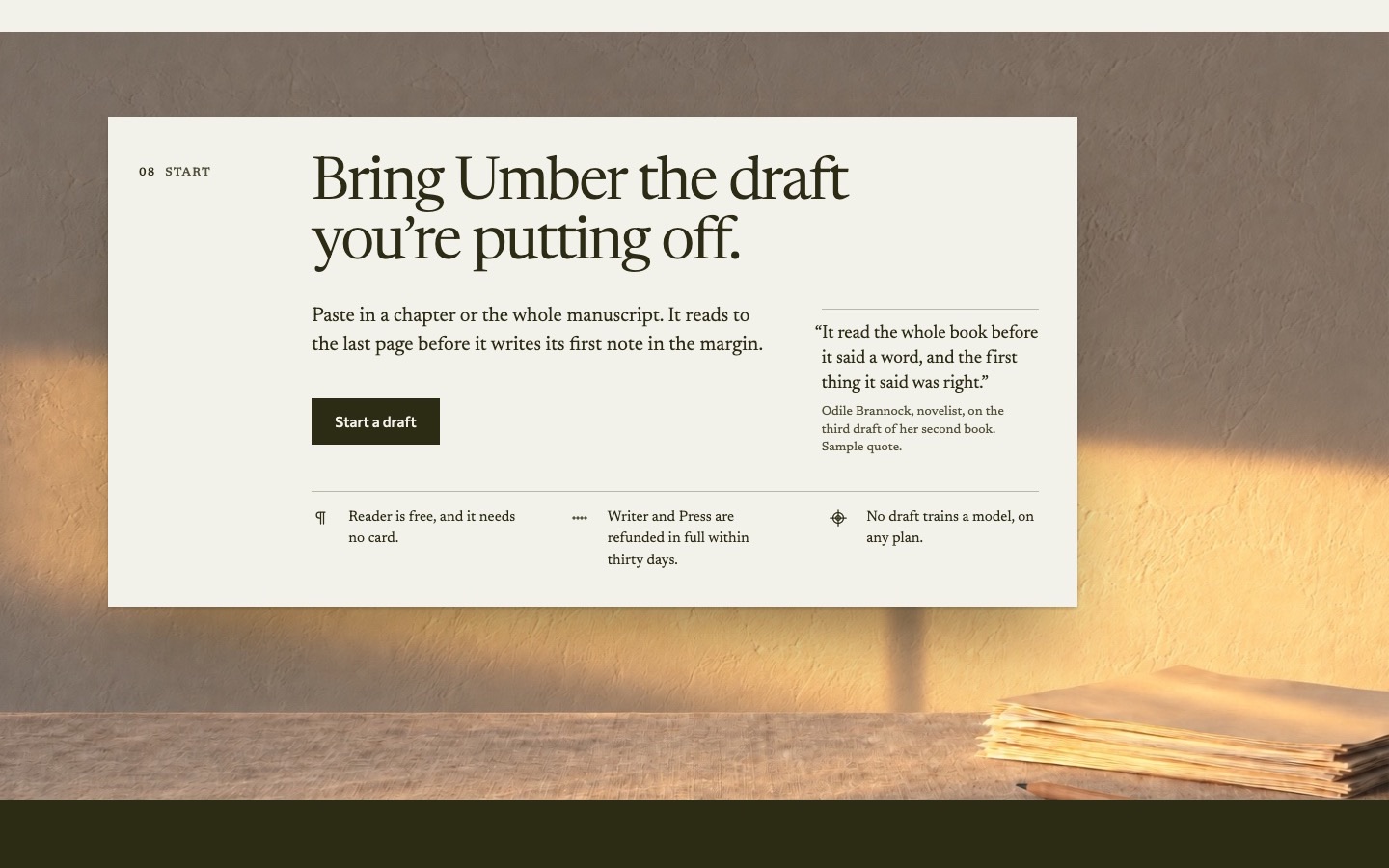 Umber, screen 11
